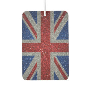 Elegantes glitzerndes patriotisches UK-Flagge Autolufterfrischer