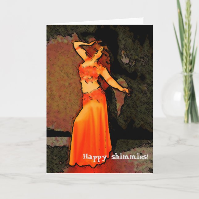 Elegantes glückliches Bellydancer Gruß-Karte ~ Karte (Vorderseite)