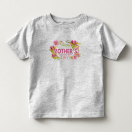 Elegantes glückliches mit BlumenShirt der Mutter Kleinkind T-shirt