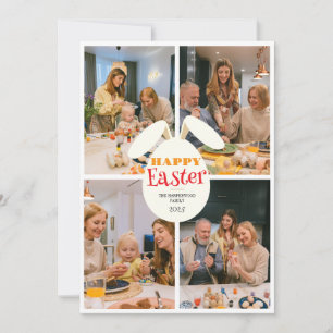 Elegantes glückliches Ostereier Familie 4 Foto Feiertagskarte