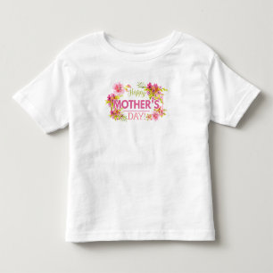 Elegantes glückliches Rüsche-mit BlumenT-Shirt der Kleinkind T-shirt