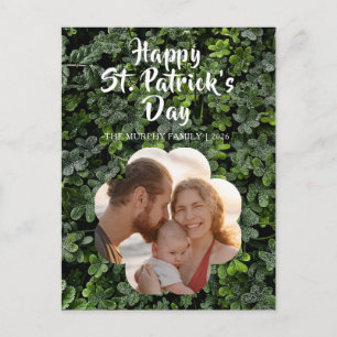 Elegantes Glückskleeblatt-Foto St. Patrick's Day Feiertagspostkarte