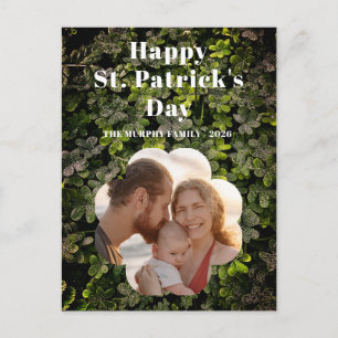Elegantes Glückskleeblatt Foto St. Patrick's Day Feiertagspostkarte
