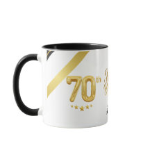 Elegantes Gold 70. Geburtstag (personalisieren) Pa