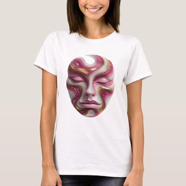 Elegantes Gold ABSTRACT ART Statement Design T-Shirt (Vorderseite)