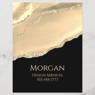 Elegantes Gold-Achat- und Glitter-Geschäfts-Promo, Flyer