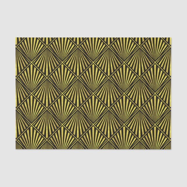 Elegantes Gold Art Deco Diamant #1 DIY BG Seidenpapier (Vorderseite)
