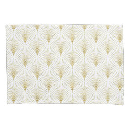 Elegantes Gold Art-Deko Geometrisches Muster Kissenbezug