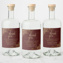 Elegantes Gold auf Auburn Brown Wedding Vielen Dan