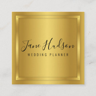 Elegantes Gold auf Gold Minimalistisches Editierba Quadratische Visitenkarte