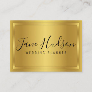 Elegantes Gold auf Gold Minimalistisches Editierba Visitenkarte