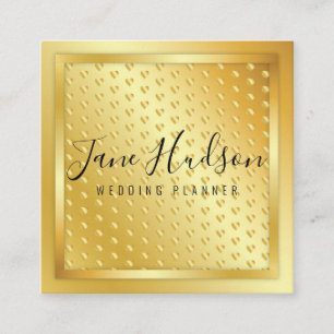 Elegantes Gold auf goldenen Sprenkeln Minimalist E Quadratische Visitenkarte