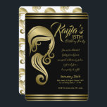 Elegantes Gold Beauty Girl Frische Pasta machen Sa Einladung<br><div class="desc">Anpassen für jedes Ereignis</div>