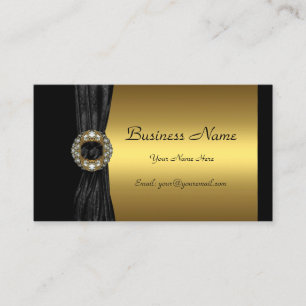 Elegantes Gold Black Diamond Juwel Visitenkarte