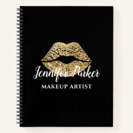 Elegantes Gold Black Makeup Artist Business Notizbuch