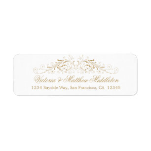 Elegantes Gold Blüh Damask