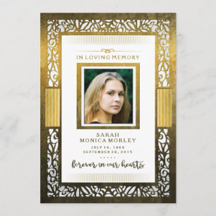Elegantes Gold Border Foto Vielen Dank - VIELLEICH Dankeskarte