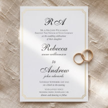 Elegantes Gold Borders Classic Monogramm