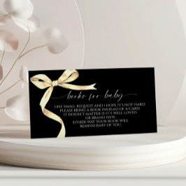 Elegantes Gold Bow Book für Baby Enclosure Card Begleitkarte