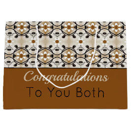 Elegantes Gold braun und schwarz Große Geschenktüte