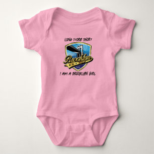 Elegantes Gold Brooklyn Logo Design Baby Strampler