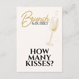 Elegantes Gold-Brunch-&-Bubbly-Brautjunggesellinne Begleitkarte