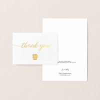 Elegantes Gold Business-Logo kleines Danke