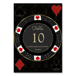 Elegantes Gold Casino Poker Tischnummer