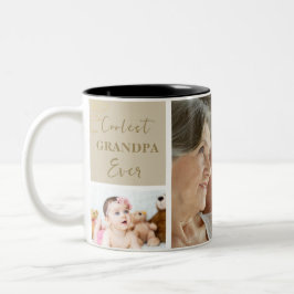 Elegantes Gold Coolste Großeltern je Foto Zweifarbige Tasse