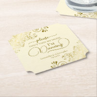 Elegantes Gold & Cream Nehmt mir nicht die Hochzei