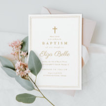 Elegantes Gold Cross Taufen & Christening