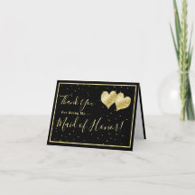 Elegantes Gold Danke, dass du meine Ehrenfrau gewe