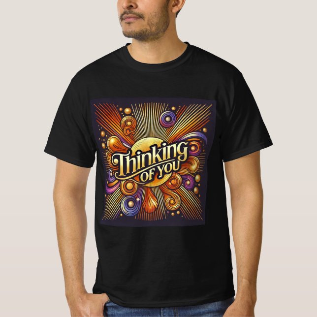 Elegantes Gold Denken Sie Mens T-Shirt (Vorderseite)