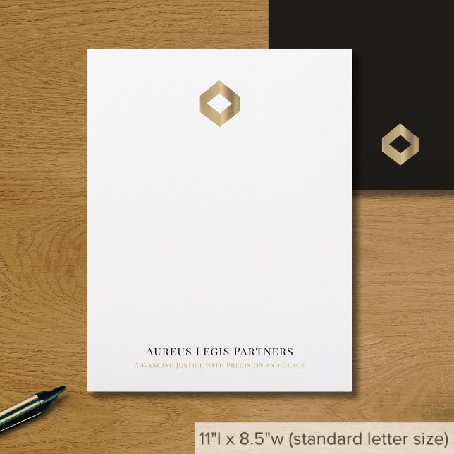 Elegantes Gold Diamond Logo Briefbogen (Von Creator hochgeladen)