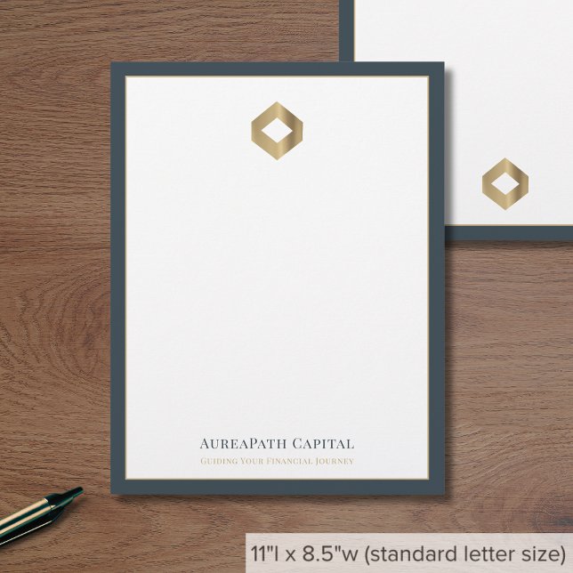 Elegantes Gold Diamond Logo Briefbogen (Von Creator hochgeladen)