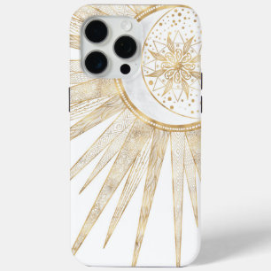 Elegantes Gold Doodles Sun Moon Mandala Design Case-Mate iPhone Hülle