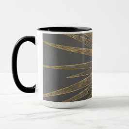 Elegantes Gold Doodles Sun Moon Mandala Design Tasse