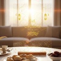 Elegantes Gold Eid Mubarak Acryl-Schild individuel