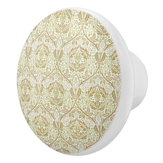 Elegantes Gold Floral Muster Keramikknauf (Rechts)
