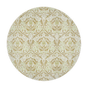 Elegantes Gold Floral Muster Schneidebrett