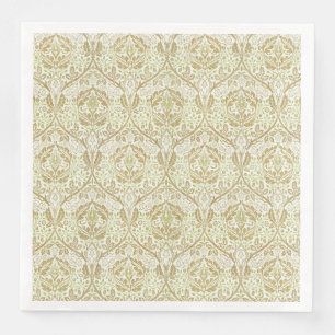 Elegantes Gold Floral Muster Serviette