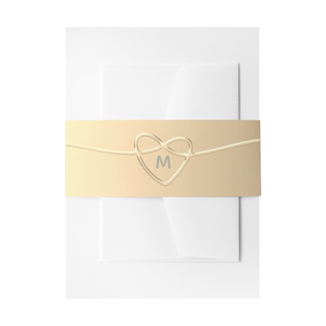 Elegantes Gold Foil Heart Wedding Bly Band (Vorderseite Beispiel)
