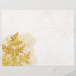 Elegantes Gold Foliage & Damask Scrapbook