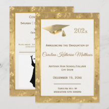 Elegantes Gold Foto Hummingbirds Glam Abschluss
