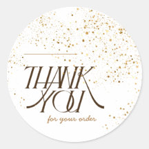 Elegantes Gold Glitter Danke für Ihre Bestellung G