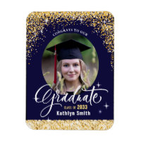 Elegantes Gold Glitzer Sparkling Abschluss Foto