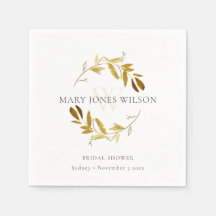 ELEGANTES GOLD GOLD FOLIAGE WREATH BRAUTPARTY