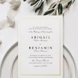 Elegantes Gold grenzt an minimalistische Hochzeit Folieneinladung<br><div class="desc">Elegantes minimalistisches Design mit echten goldfarbenen Folienrahmen,  einfach und elegant. Hervorragend für moderne klassische Hochzeit,  Vintage Hochzeit und formelle Hochzeit. Sehen Sie sich alle passenden Stücke in der Sammlung an.</div>