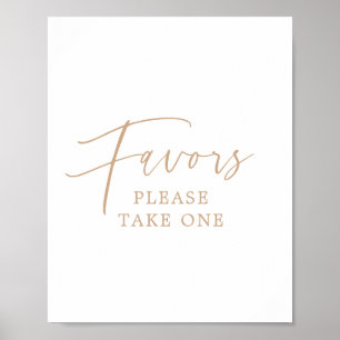 Elegantes Gold-Kalligrafie-Favoriten-Zeichen Poster