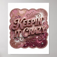 Elegantes Gold KEEPIN' IT CRAZY Druck
